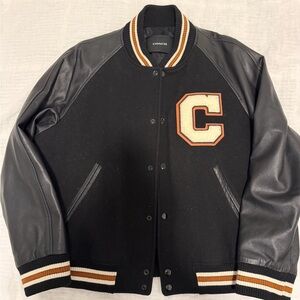 Coach Black and Tan Varsity Jacket